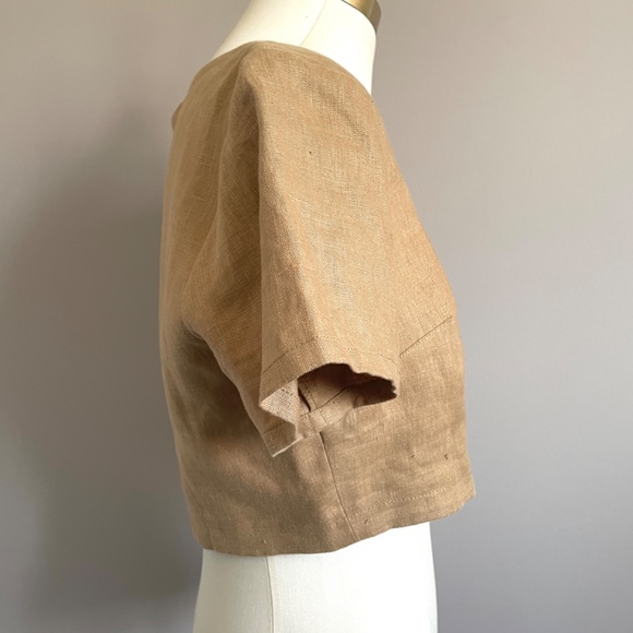 Nicholas Taupe Linen Crop Top - 10 🇨🇳 - Picture 5 of 13